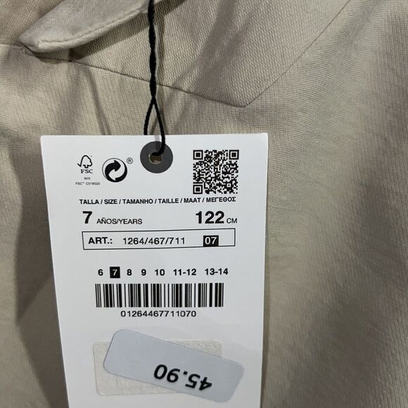 ZARA Kids | Ecru | CROP BLAZER - Picture 5 of 5